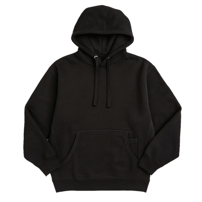 Black Blank Hoodie - Image 1