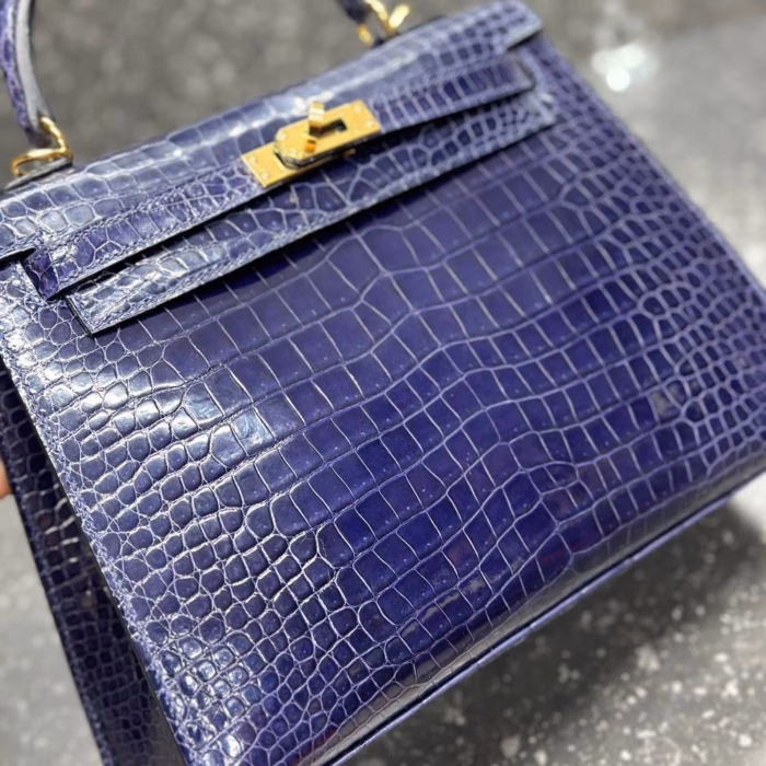 Сумка Hermes из кожи крокодила 25 см — изображение 1